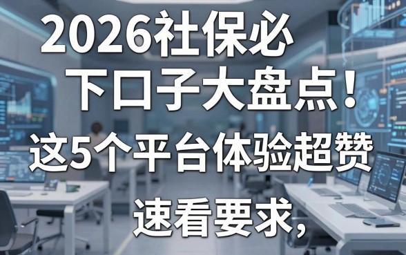 2026社保必下口子大盘点！这5个平台体验超赞，速看