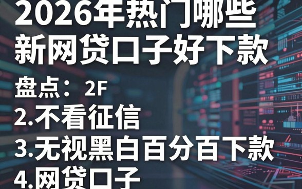 2026年热门哪些新网贷口子好下款，盘点五个不看征信无视黑白百分百下款网贷口子