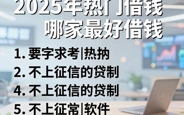 2025年热门借钱哪家最好借钱,归纳5个不上征信的贷款软件