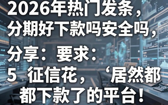 2026年热门发条分期好下款吗安全吗，分享5个征信花居然都下款了的平台