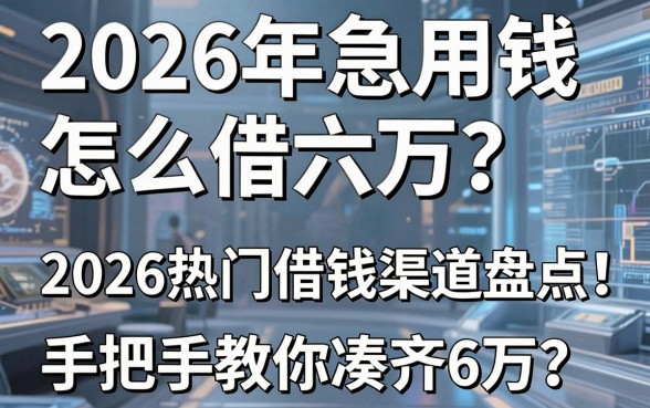2026年急用钱怎么借六万?2026热门借钱渠道盘点,手把手教你凑齐6万!