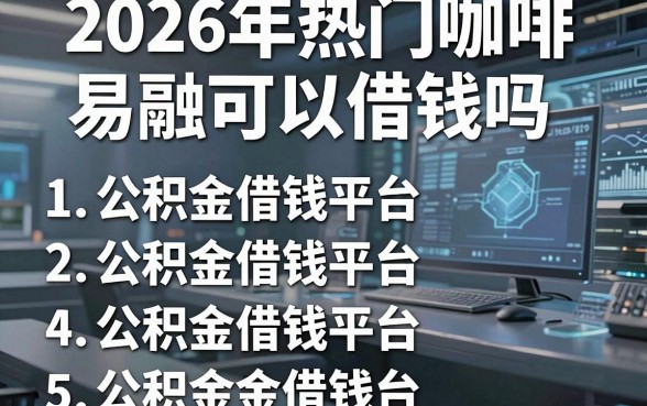 2026年热门咖啡易融可以借钱吗，汇总5个公积金借钱平台