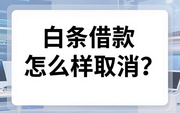 白条借款怎么样取消?盘点几个实用的借款渠道