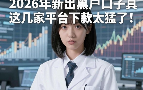 2026年新出黑户口子真是厉害,这几家平台下款太猛了!