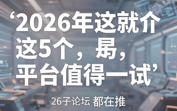 2026年这5个平台值得一试,网贷口子论坛2026都在推!