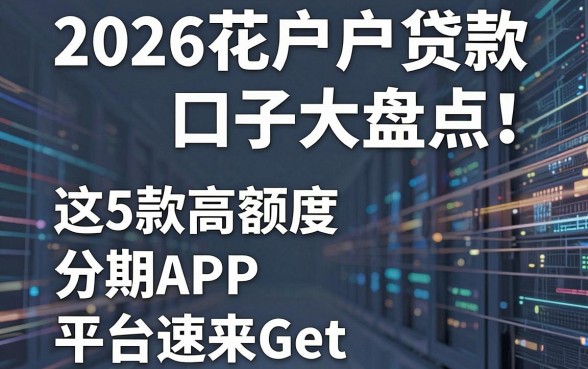 2026花户户贷款口子大盘点！这5款高额度分期APP平台速来Get