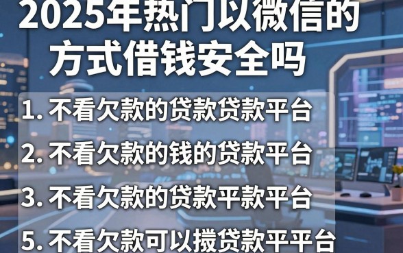 2025年热门以微信的方式借钱安全吗,概括五个不看欠款的贷款平台