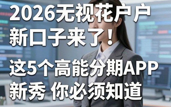 2026无视花户户的新口子来了！这5个高能分期APP新秀你必须知道
