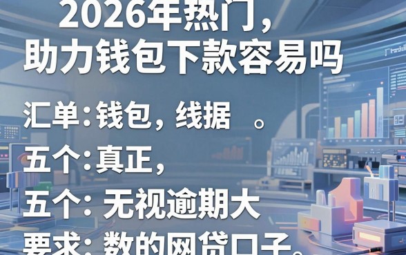 2026年热门助力钱包下款容易吗，汇总五个真正无视逾期大数据的网贷口子