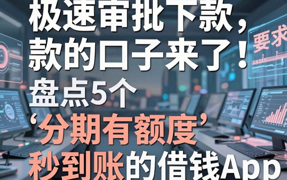 极速审批下款的口子来了!盘点5个分期有额度、秒到账的借钱App