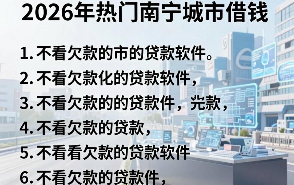 2026年热门南宁城市借钱,概括五个不看欠款的贷款软件