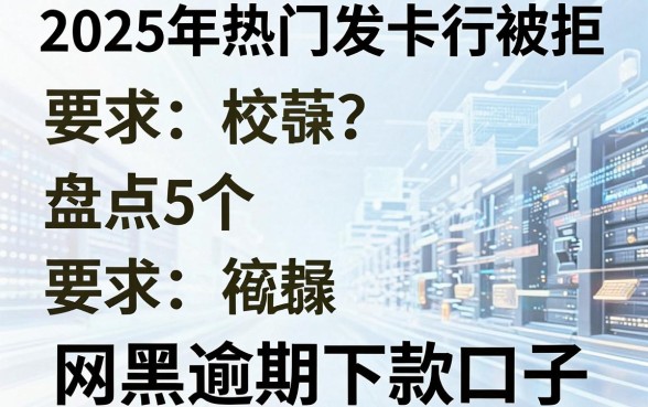 2025年热门发卡行被拒，盘点5个网黑逾期下款口子