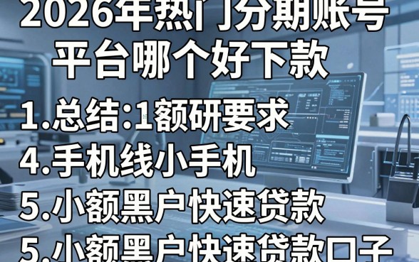 2026年热门分期账号平台哪个好下款,总结5个手机小额黑户快速贷款口子