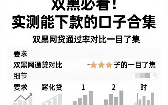 双黑必看！实测能下款的口子合集，双黑网贷通过率对比一目了然
