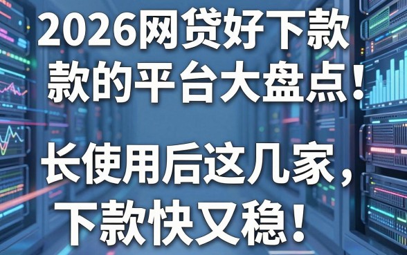 2026网贷好下款的平台大盘点！长期使用后强推这几家，下款快又稳！