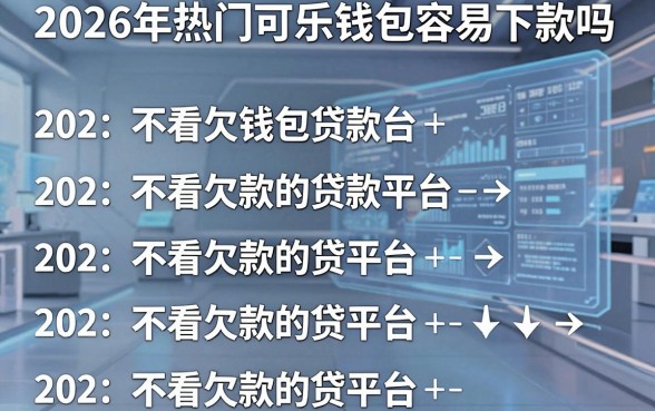 2026年热门可乐钱包容易下款吗,罗列五个不看欠款的贷款平台