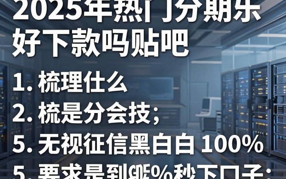 2025年热门分期乐好下款吗贴吧，梳理5个无视征信黑白100%秒下口子