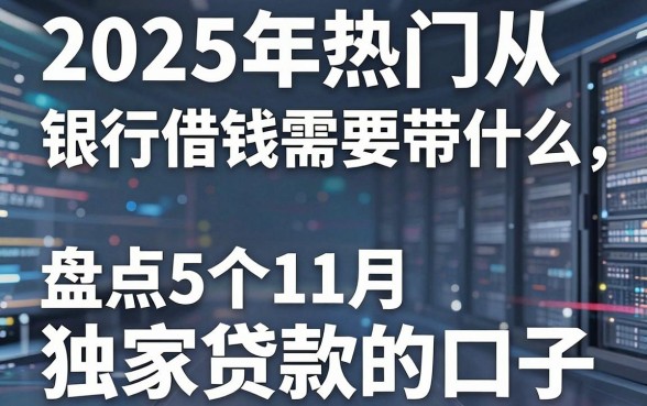 2025年热门从银行借钱需要带什么，盘点5个11月独家贷款的口子