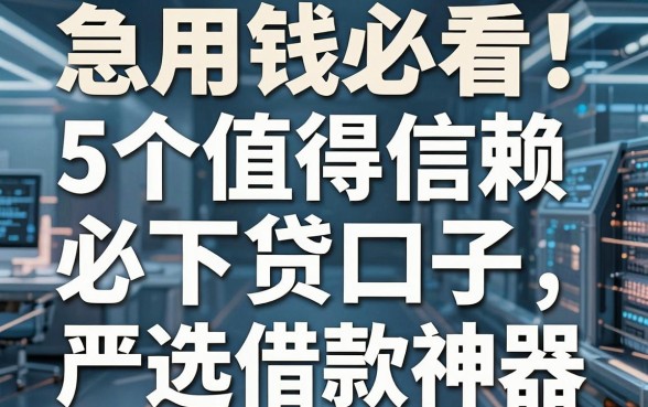 急用钱必看!5个值得信赖的必下贷口子严选借款神器