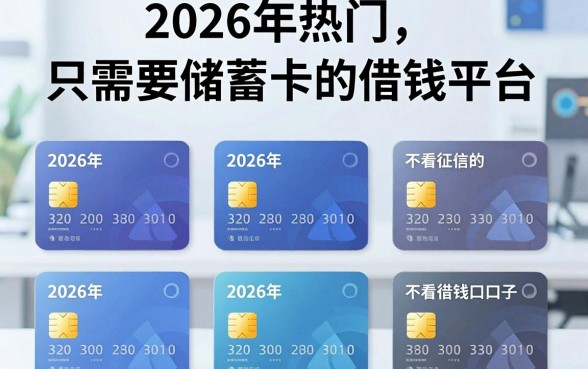 2026年热门只需要储蓄卡的借钱平台,归纳五个不看征信的借钱口子