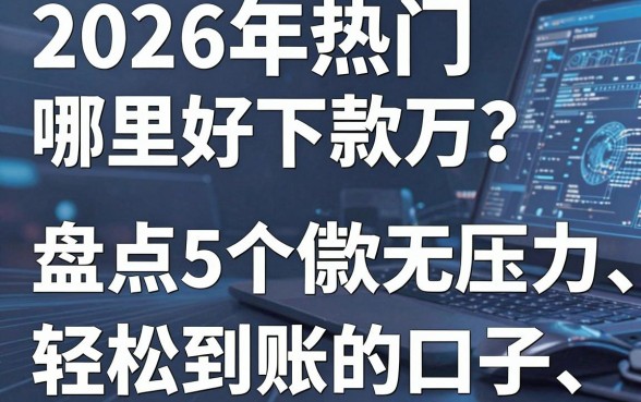 2026年热门哪里好下款万？盘点5个借款无压力、轻松到账的口子