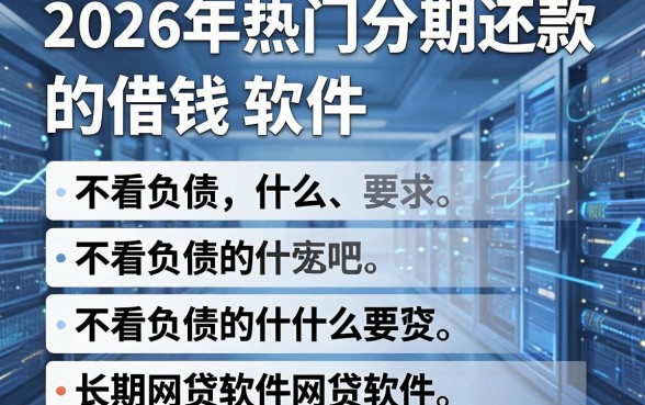 2026年热门分期还款的借钱软件，归纳五个不看负债的长期网贷软件