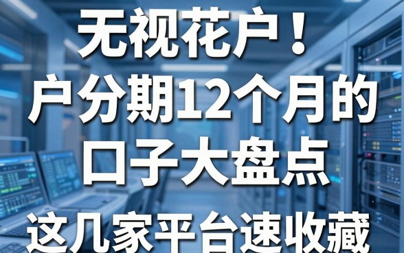 无视花户！户分期12个月的口子大盘点，这几家平台速收藏