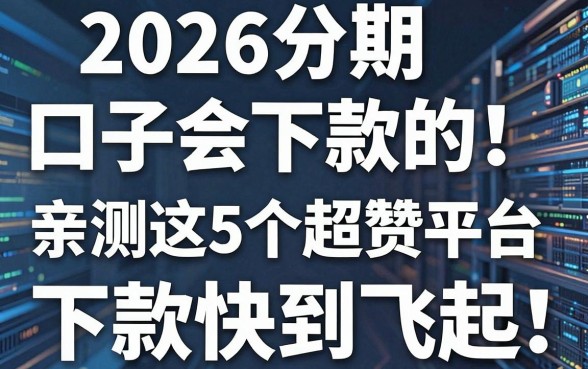 2026分期口子会下款的!亲测这5个超赞平台,下款快到飞起