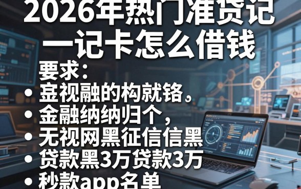 2026年热门准贷记卡怎么借钱,归纳五个无视网黑征信黑3万贷款秒款app名单
