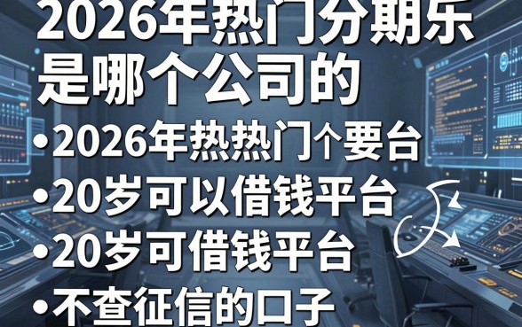 2026年热门分期乐是哪个公司的,盘点五个20岁可以借钱平台不查征信的口子