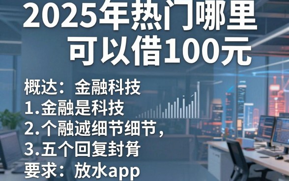 2025年热门哪里可以借100元,概括五个放水app