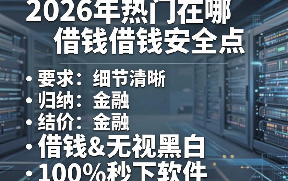 2026年热门在哪借钱借钱安全点,归纳五个借钱无视黑白100%秒下软件