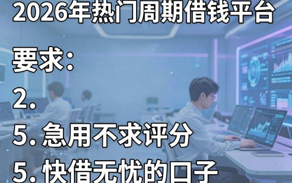 2026年热门周期借钱平台，整理5个急用不求评分快借无忧的口子