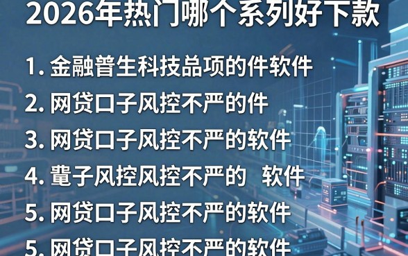 2026年热门哪个系列好下款，罗列5个网贷口子风控不严的软件