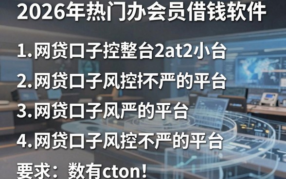 2026年热门办会员借钱软件,整合5个网贷口子风控不严的平台