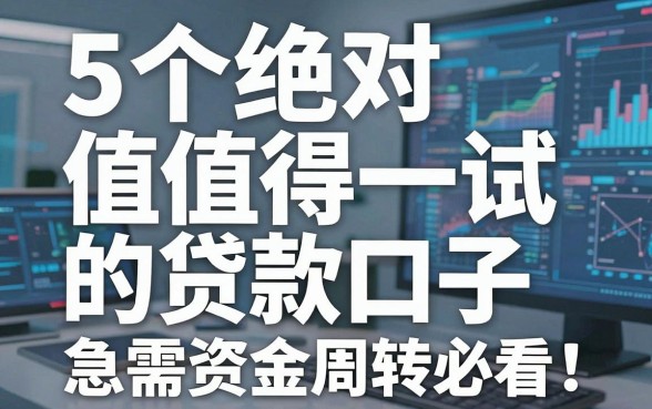 5个绝对值得一试的贷款口子,急需资金周转必看!