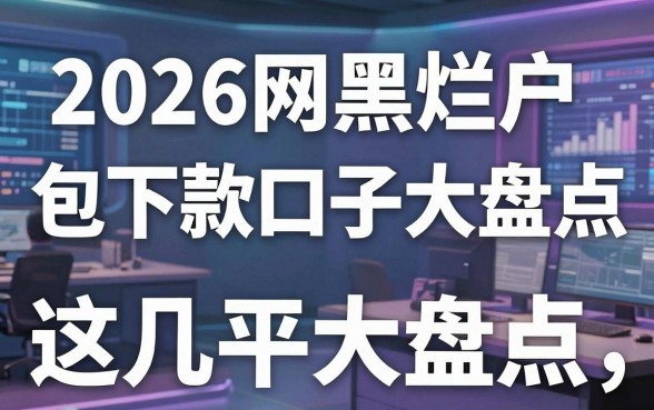 2026网黑烂户包下款口子大盘点，这几家平台真的稳！