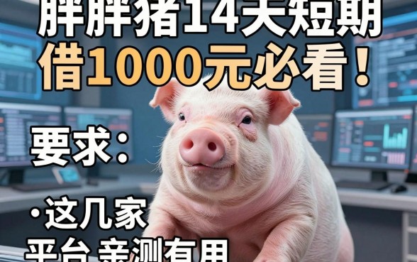 胖胖猪14天短期借1000元必看!这几家平台亲测有用