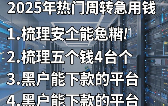 2025年热门周转急用钱,梳理五个黑户能下款的平台