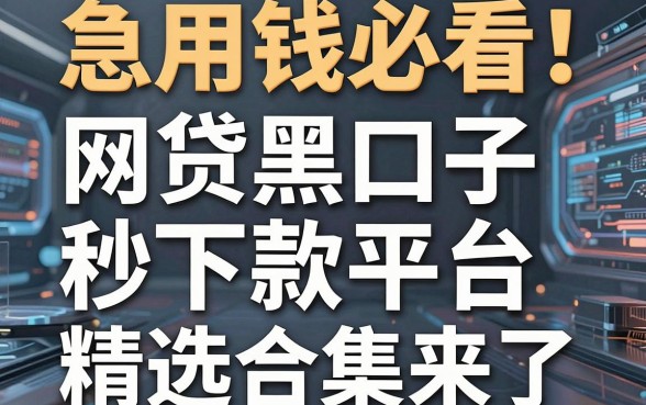 急用钱必看！网贷黑口子秒下款平台精选合集来了