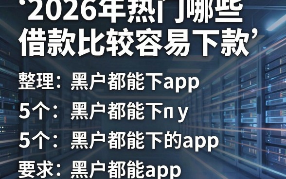 2026年热门哪些借款比较容易下款，整理5个黑户都能下的app