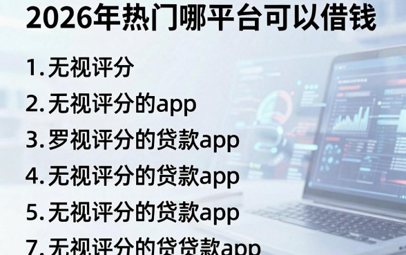 2026年热门哪平台可以借钱，罗列5个无视评分的贷款app