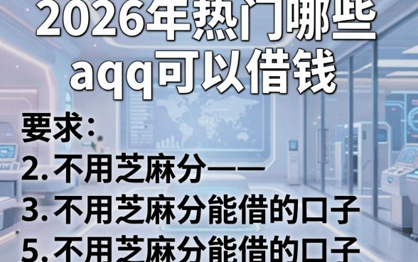2026年热门哪些aqq可以借钱，归纳5个不用芝麻分能借的口子