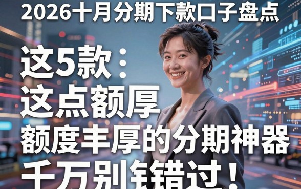 2026十月分期下款口子盘点：这5款额度丰厚的分期神器千万别错过！