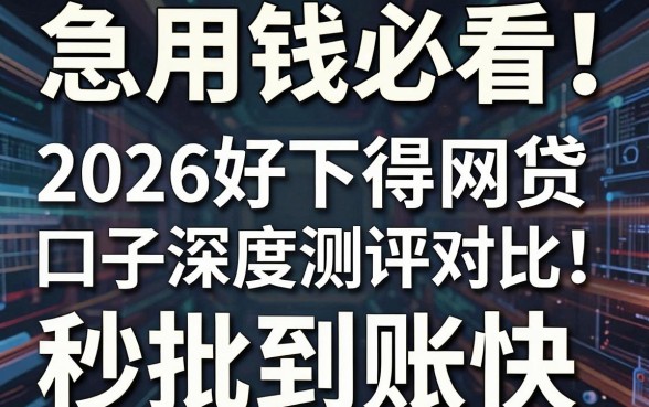 急用钱必看!2026好下得网贷口子深度测评对比,秒批到账快