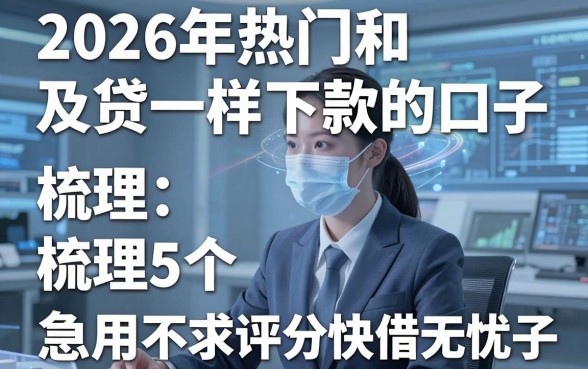 2026年热门和及贷一样好下款的口子,梳理5个急用不求评分快借无忧的口子