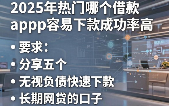 2025年热门哪个借款app容易下款成功率高,分享五个无视负债快速下款长期网贷的口子