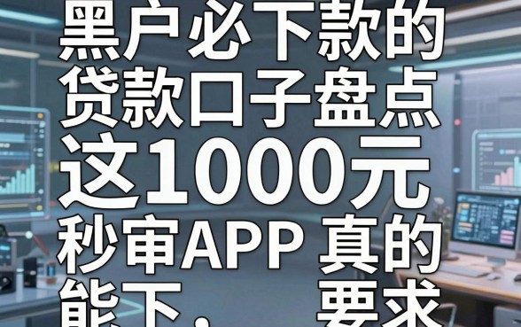 黑户必下款的贷款口子盘点,这1000元秒审APP真的能下!
