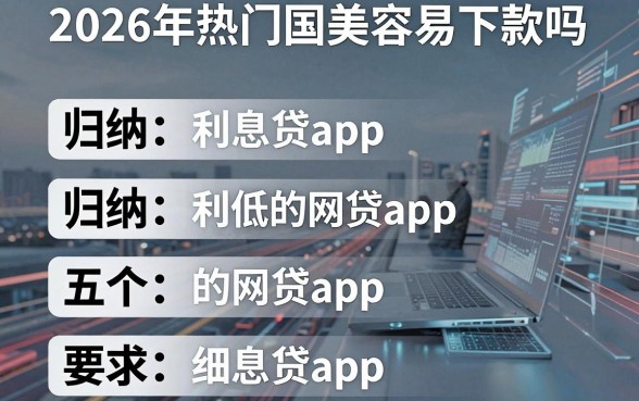 2026年热门国美容易下款吗，归纳五个利息低的网贷app