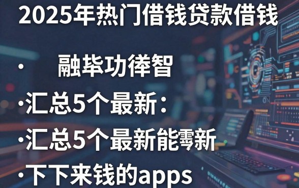 2025年热门借钱贷款借钱，汇总5个最新能下来钱的app